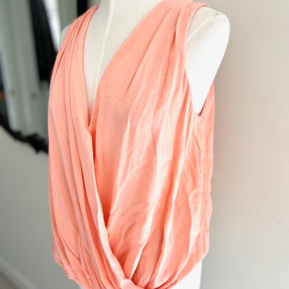 Bobi Papaya Sleeveless Surplice Top NWT - Picture 6 of 7